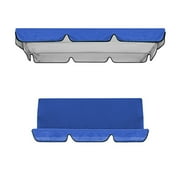 Swing Top Cover Canopy Replacement Porch Patio Outdoor,Garden Swing Seat Replacement Canopy Sun Shade Awning Cover (Blue)